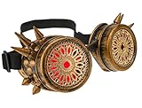 4sold Power Steampunk Antique Copper Cyber Goggles Rave Goth Vintage...