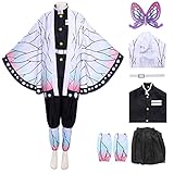Alaiyaky Shinobu Cosplay Kostüm Komplettset für Kinder Demon Slayer...