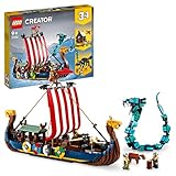 LEGO 31132 Creator 3in1 Wikingerschiff mit Midgardschlange Set, Baue...