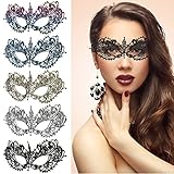 RosewineC 5 Stück Sexy Spitze Augenmaske Damen Spitze Maske,...