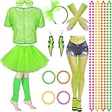 80er Jahre Kleidung Damen Set Neon Kleidung Damen Kostüm 80er Jahre...