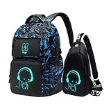 Asge Rucksack Jungen Schulrucksack Mädchen Teenager Jugendliche Coole...