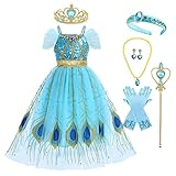 Mädchen Prinzessin Kostüm Kinder Jasmin Kleid Halloween Weihnachten...