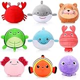 Harrycle 9 Stück Mini Meereswelt Kuscheltiere 8 cm Niedliche...
