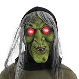 molezu Halloween Hexe Maske Scary Evil Kostüm Kopf Masken Gruselige...