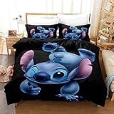 Bfrdollf Lilo & Stitch Kinder-Bettwäsche-Set Anime...