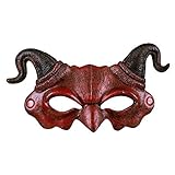 Boland 72254 - Schaum Halbmaske Dämon, Erwachsene, Skelett,...
