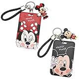 2 Stück Mickey & Minnie Schlüsselband Umhängeband, OBLRXM Minnie...