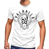Neverless® Herren T-Shirt Valhalla Totenkopf Odin Runen Wikinger...