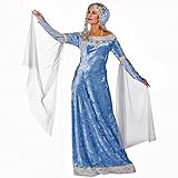 Mittelalter Kostüm, Gr. 42/44, Prinzessin Kleid hellblau Samt Game of...