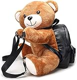 LAARNT 33 cm niedlicher Plüschbär-Rucksack, brauner liegender...