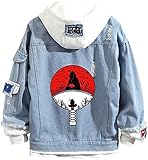 PADOLA Herren Kapuzenpullover Anime Jeansjacke Uchiha Itachi Jacke...