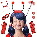 Toyssa Ladybird Perücke Mädchen Marienkäfer Kostüm Accessoires...