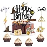 33 Stück Magical Tortendeko, Glitter Wizard Happy Birthday Cake...