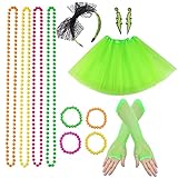 80er Kostüme für Frauen Mädchen Erwachsene, Party Kleid Mottoparty...