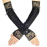 Coucoland Handschuhe Damen Lang mit Senkel Opera Fest Party Gotisch...