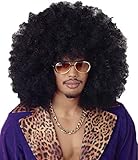 280g XXL AFRO PERÜCKE Lockenkopf WIG Black Afroperücke...