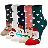 ZFSOCK Weihnachtssocken Festlicher Socken Damen Lustige Baumwolle...