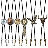 YADOCA 6 Stück Bolo Krawatte für Herren Damen Türkis Western Cowboy...