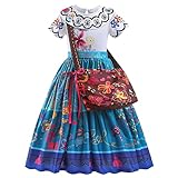 Atorcher Encanto Mirabel Kostüm, Mirabel Kleid mit Tasche, Pepa...