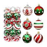 Luckxing Christbaumkugeln Set 30 Stück 6 cm Weihnachtskugeln...