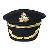Geekbuzz Marine Kapitän Hut Unisex einstellbar Marine Kostüm...