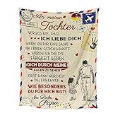 Personalisierte Flanell Briefdecke, An Meine Tochter Decke Von Papa,...