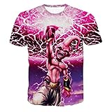 CHENMA Herren Dragon Ball 3D Drucken Kurzarm Pullover Normal Fit...