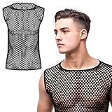 Boyiee Herren Netz Unterhemd Fischnetz Tank Top Männer Netzhemd...