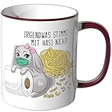 JUNIWORDS Tasse, Irgendwas stimmt mit Hasi nicht, Hamsterkäufe,...