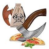 VIKING CRAFT® Pizzaschneider Axt Wikinger - Hochwertiges Pizzamesser...