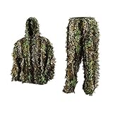 HYFAN Ghillie Anzüge 3D Blätter Wald Camouflage Kleidung Outdoor...