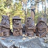 Set von 4 nordischen Götterstatuen, nordische Wikinger -Mythologie...
