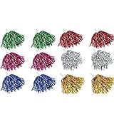 12 Stücke Cheerleader-Pompons, Hell Metallic Cheers Ball Zum, Schule...