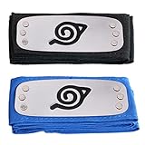 Tomicy Naruto Stirnband 2pcs Anime Konoha Schwarzes Stirnband Sport...