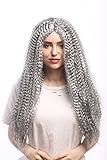 WIG ME UP - 86625-P103/309 Perücke Damen Fasching Karneval Grau...