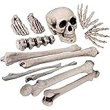 Boland 74391 - Skelett Bausatz, 12-teiliges Deko Set, 1 Totenkopf und...