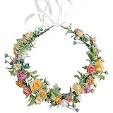 Damen Blumenstirnband Blumenkrone Blumenkranz Boho Blumen Haarkranz...