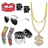 NAVESO Punk Gotik Rocker Kit, 6 Stück 80er 90er Jahre Schwermetall...