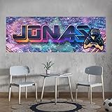tjapalo® pkvr22 Cooles Poster Gamer mit Namen für die Wand modernes...