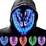 XCMJTM Halloween LED Maske Purge Party Leucht Maske für...