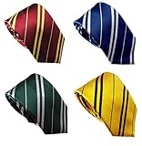 LilMents Krawatten-Set mit Nadelstreifen, formell, rot, blau, grün,...