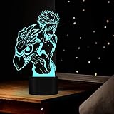 Jujutsu Kaisen Licht-3D Illusion Lampe LED Nachtlicht Acryl Anime...