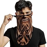ShopINess Unisex Bandana Gesichtsmaske Schal Gesicht mit Ohrschlaufen...