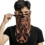 ShopINess Unisex Bandana Gesichtsmaske Schal Gesicht mit Ohrschlaufen...