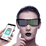Eamplest LED Brille Bluetooth APP Steuerung, 4 Modi 11 Animationen,...