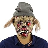 TINAYAUE Gruselige Zombie-Maske Geistermaske aus Latex Furcht...
