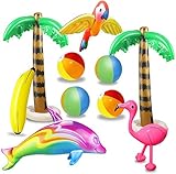 aovowog 10 Stücke Aufblasbare Palmen Flamingo Spielzeug Aufblasbare...