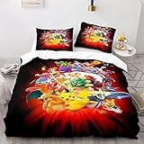 Anime Spiel Bettwäsche 135x200cm, Teenager Kinder Bettwäsche und 1...