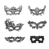OVISEEN 6 Stück Damen Spitze Maske, Venezianische Maske Sexy Lace...